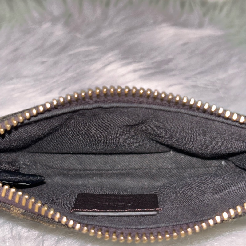 FENDI 8M0535 Baguette FF 緹花老花 金鍊 迷你貝貴提零錢包小廢包口紅包耳機包手拿包手提包-30