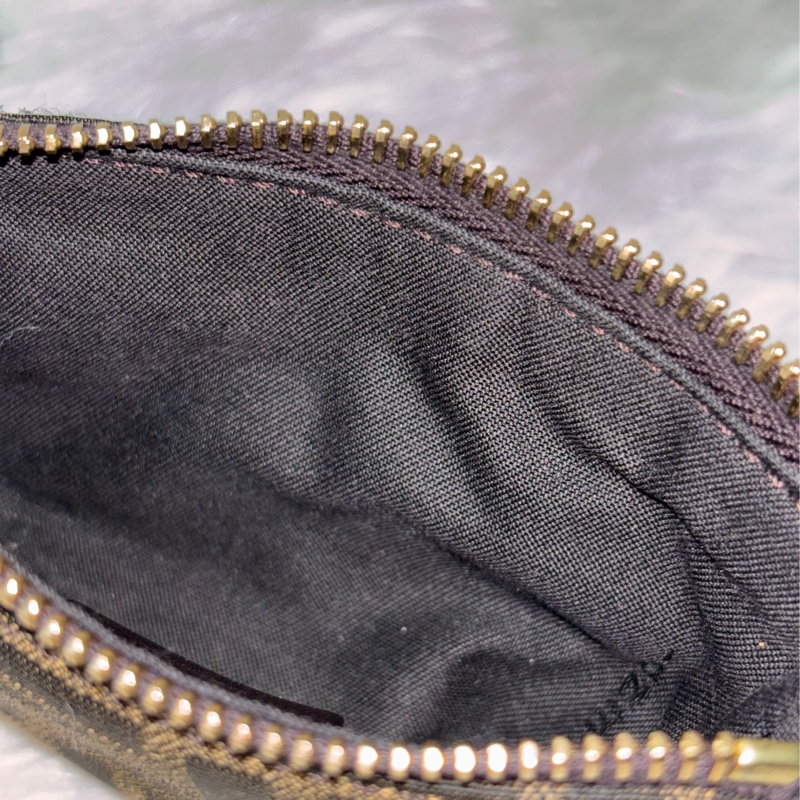 FENDI 8M0535 Baguette FF 緹花老花 金鍊 迷你貝貴提零錢包小廢包口紅包耳機包手拿包手提包-34