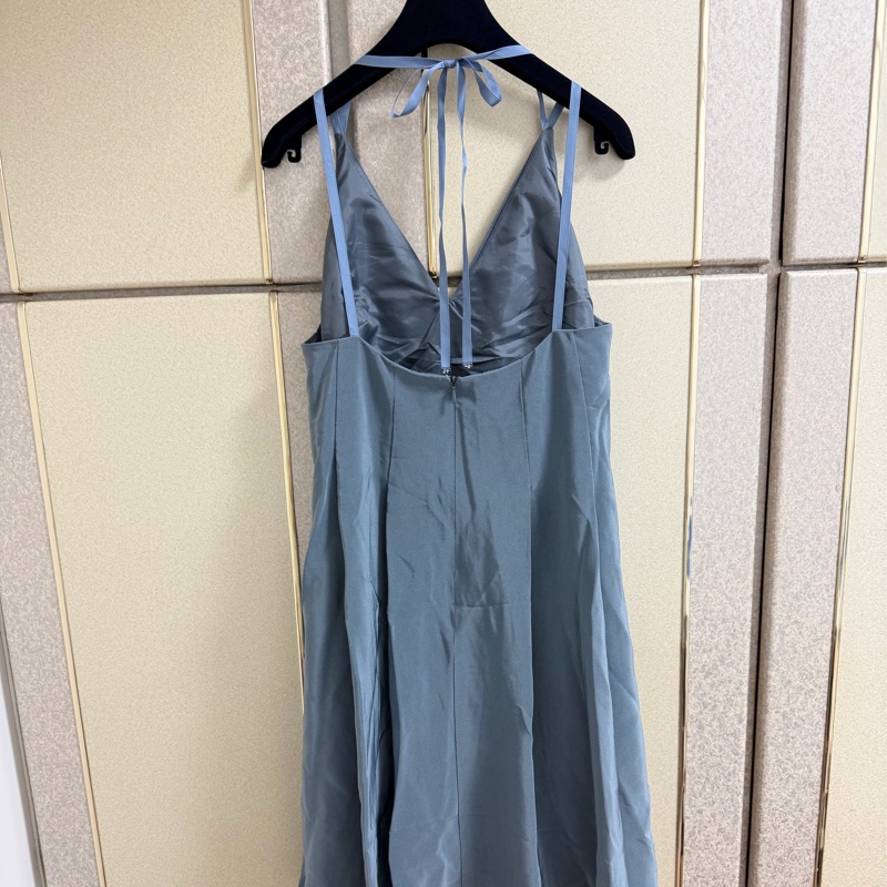 全新黃淑琦後綁帶層次設計感洋裝M號-1