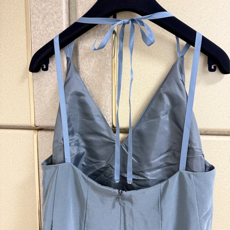 全新黃淑琦後綁帶層次設計感洋裝M號-7