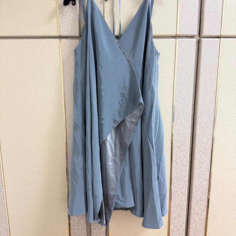 全新黃淑琦後綁帶層次設計感洋裝M號-8