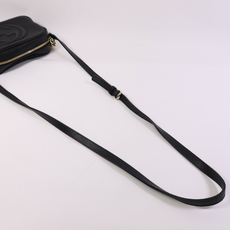 GUCCI 牛皮皮革Soho Disco Bag金扣肩背袋-7