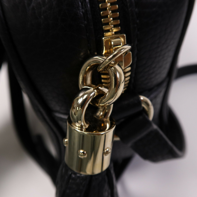 GUCCI 牛皮皮革Soho Disco Bag金扣肩背袋-9