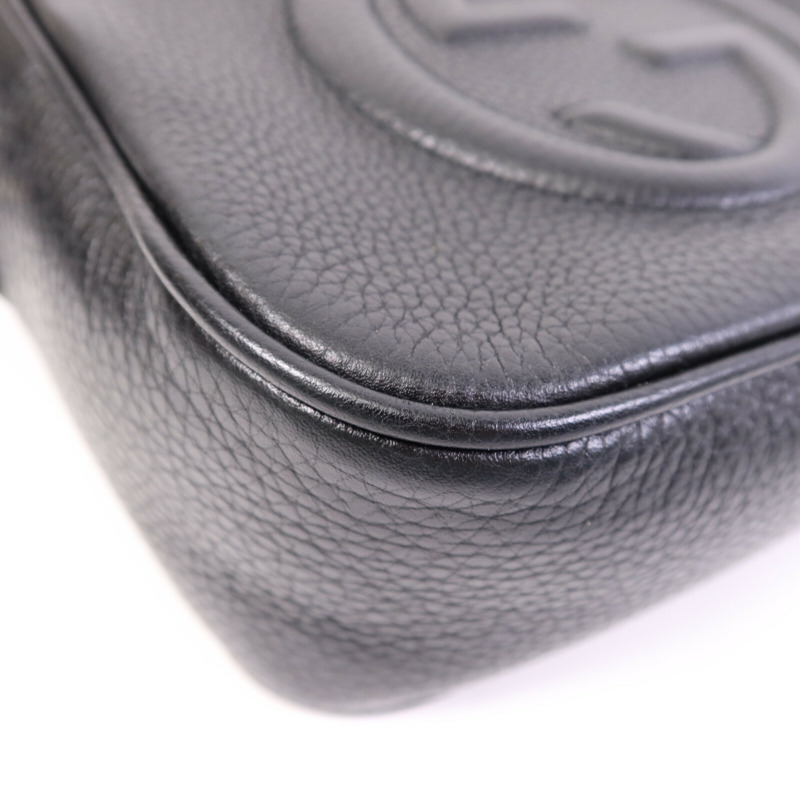 GUCCI 牛皮皮革Soho Disco Bag金扣肩背袋-11