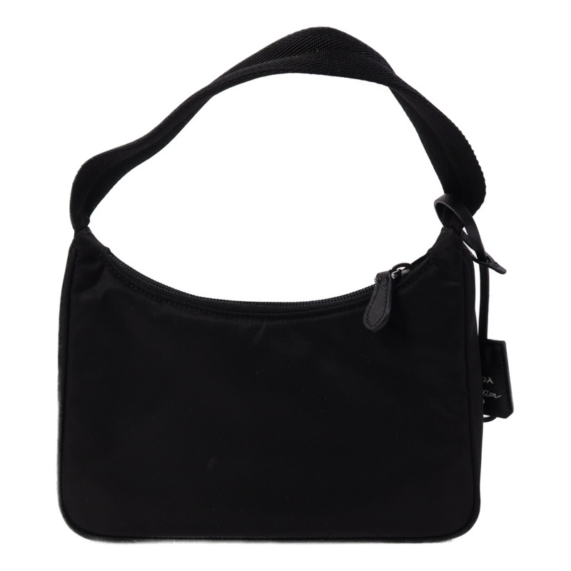 PRADA 尼龍Hobo銀扣肩背袋-2