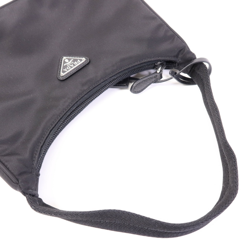 PRADA 尼龍Hobo銀扣肩背袋-8