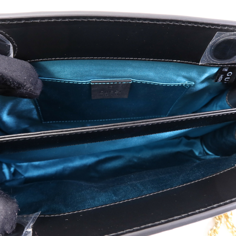 GUCCI 麂皮皮革Ophidia GG金扣鏈帶肩背袋-4