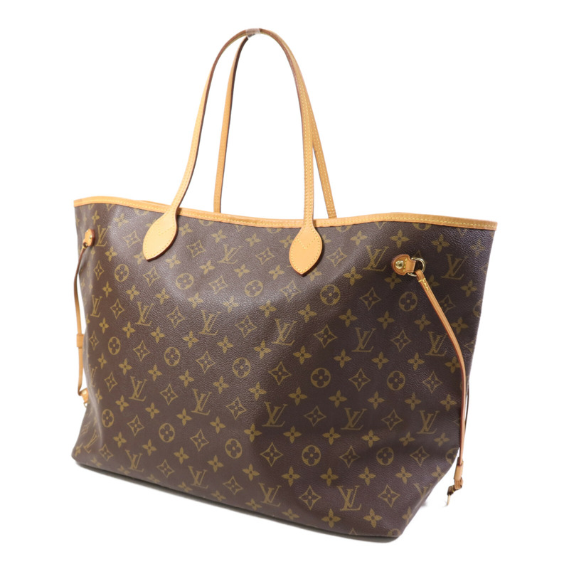 LOUIS VUITTON Monogram Neverfull GM金扣手挽袋-1