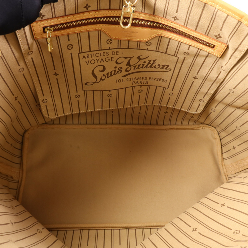 LOUIS VUITTON Monogram Neverfull GM金扣手挽袋-4