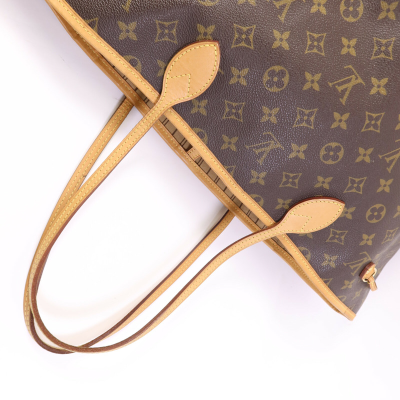 LOUIS VUITTON Monogram Neverfull GM金扣手挽袋-7
