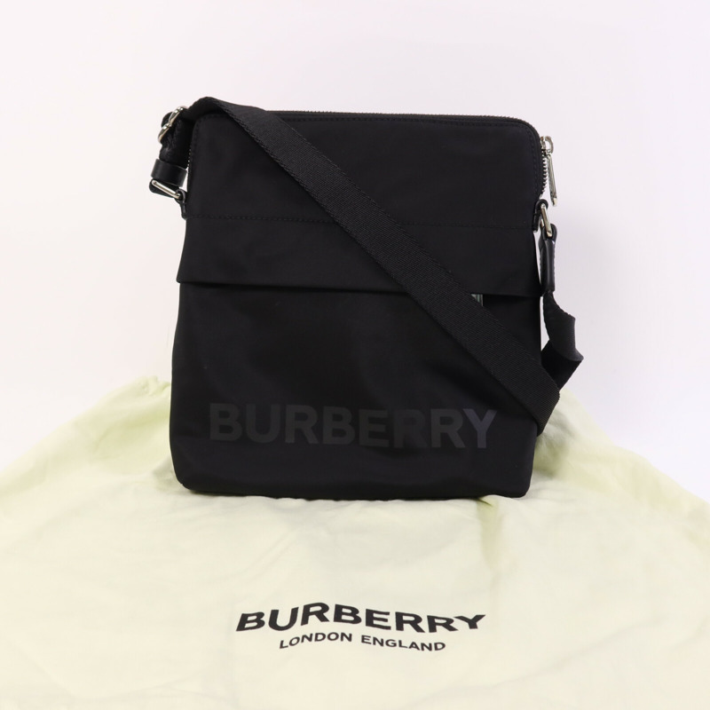 BURBERRY 尼龍Shoulder Bag銀扣肩背袋-9