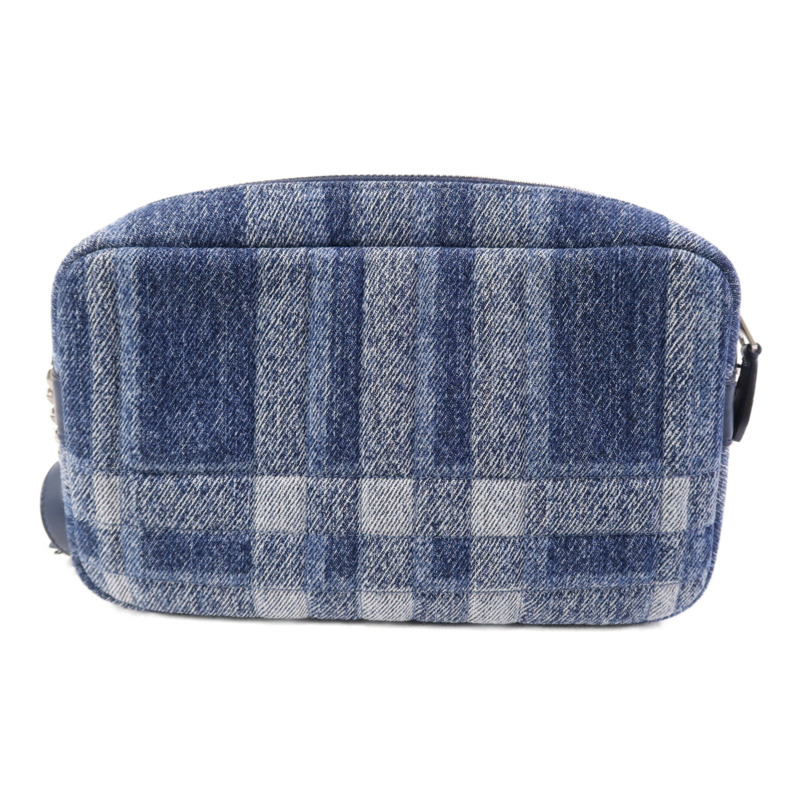 BURBERRY 棉質Shoulder Bag銀扣鏈帶肩背袋-2