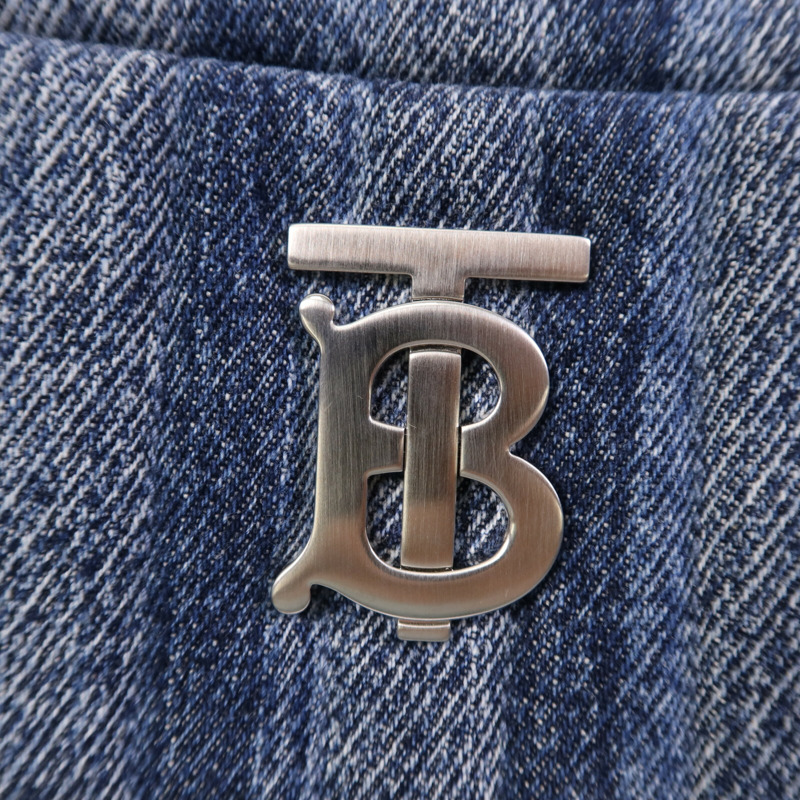 BURBERRY 棉質Shoulder Bag銀扣鏈帶肩背袋-6