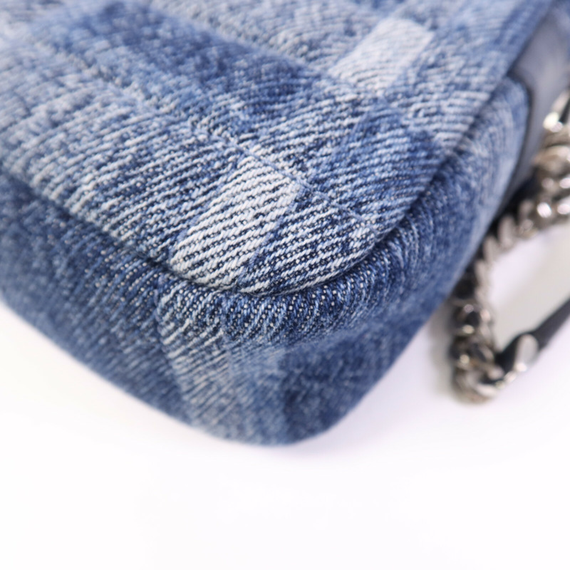 BURBERRY 棉質Shoulder Bag銀扣鏈帶肩背袋-11