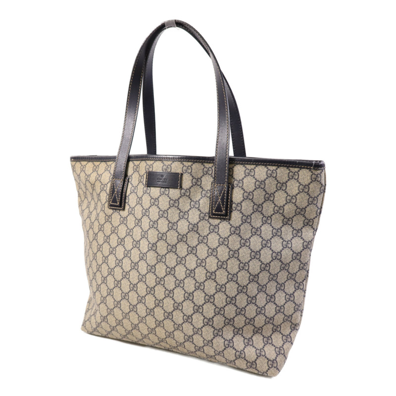GUCCI 塗層帆布Tote Bag銀扣手挽袋-1