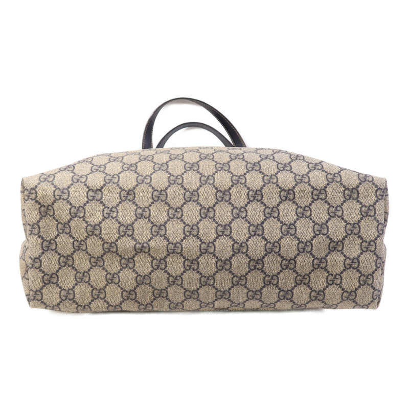 GUCCI 塗層帆布Tote Bag銀扣手挽袋-3