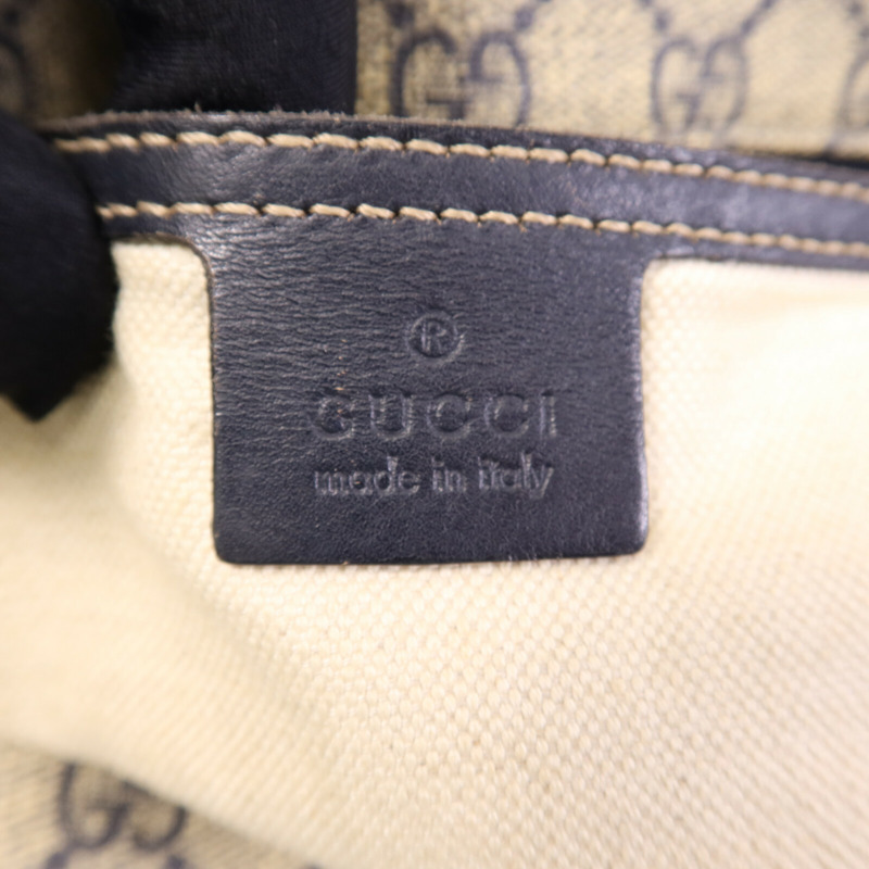GUCCI 塗層帆布Tote Bag銀扣手挽袋-5