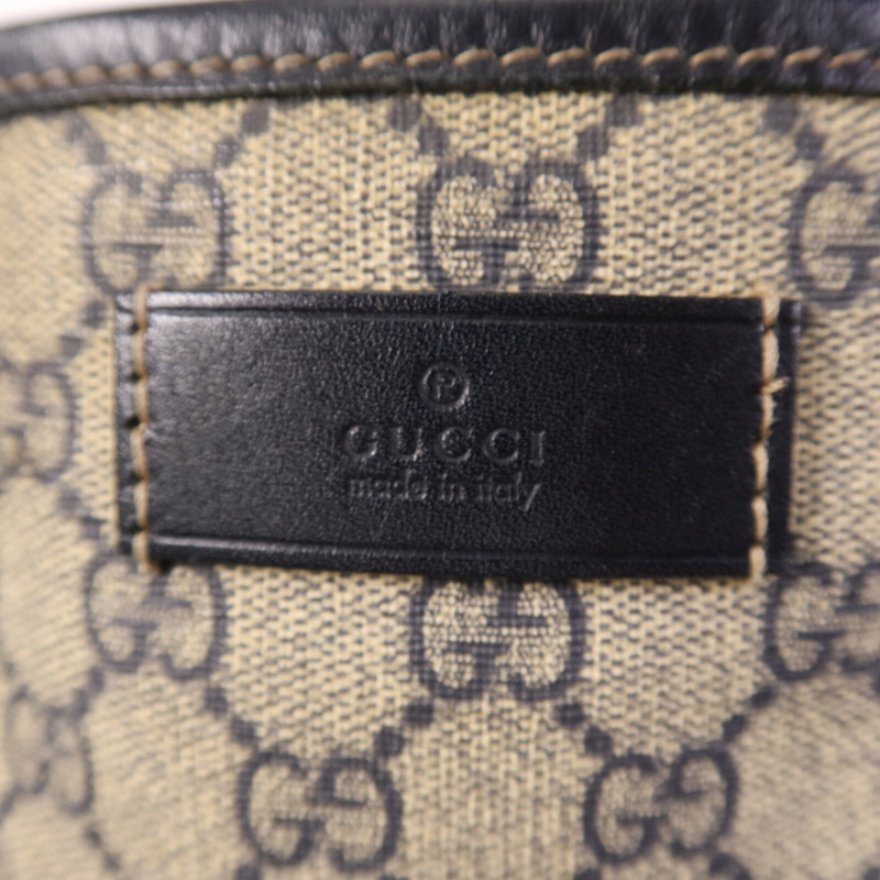 GUCCI 塗層帆布Tote Bag銀扣手挽袋-7