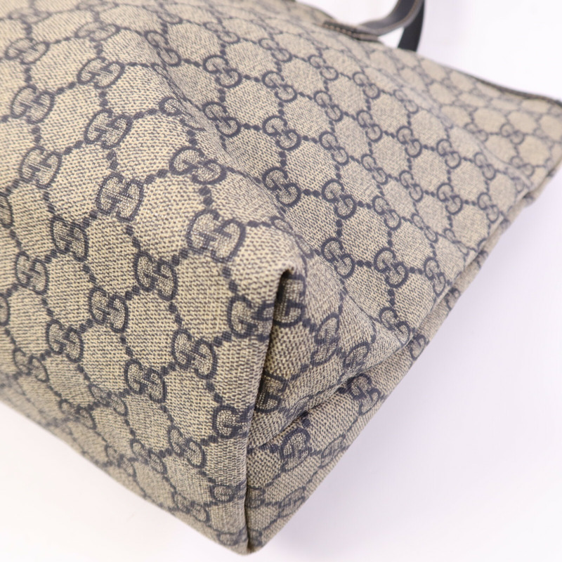 GUCCI 塗層帆布Tote Bag銀扣手挽袋-9