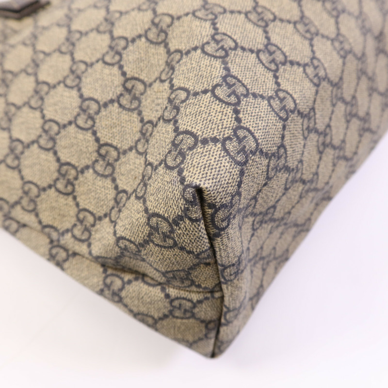 GUCCI 塗層帆布Tote Bag銀扣手挽袋-10