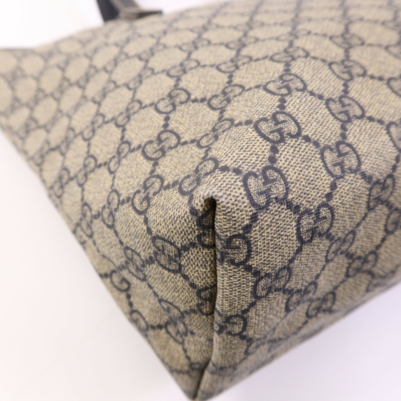 GUCCI 塗層帆布Tote Bag銀扣手挽袋-12