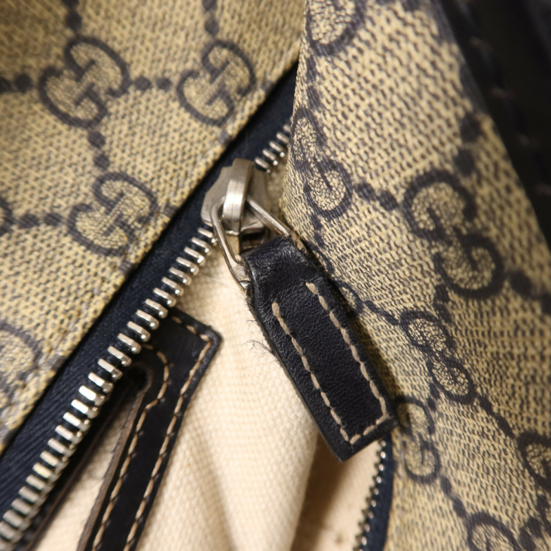 GUCCI 塗層帆布Tote Bag銀扣手挽袋-14