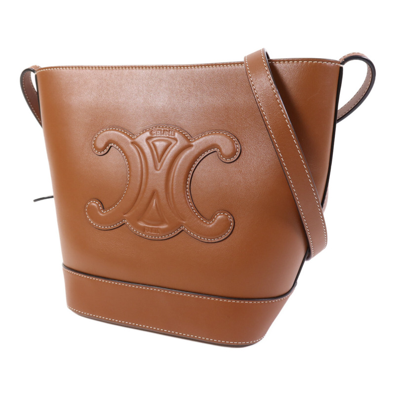 CELINE 牛皮皮革Small Basket金扣肩背袋-1