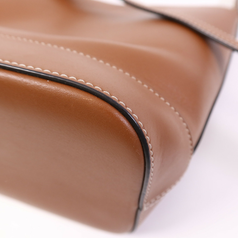 CELINE 牛皮皮革Small Basket金扣肩背袋-11