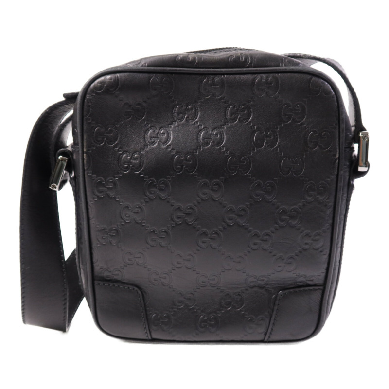 GUCCI 牛皮皮革Shoulder Bag銀扣肩背袋-2
