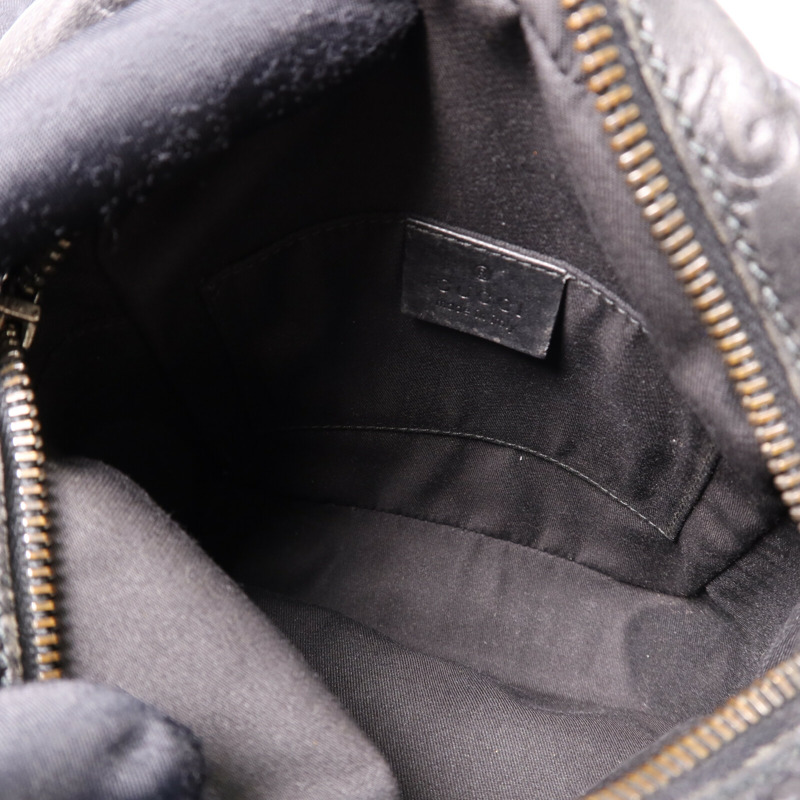 GUCCI 牛皮皮革Shoulder Bag銀扣肩背袋-4