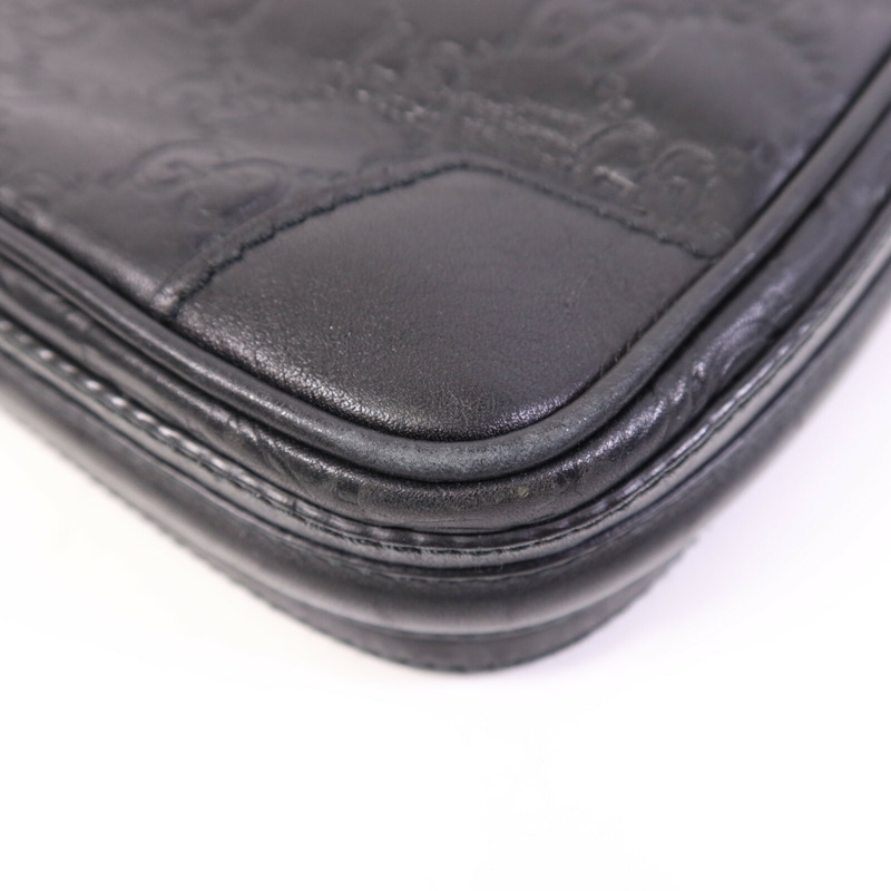 GUCCI 牛皮皮革Shoulder Bag銀扣肩背袋-10