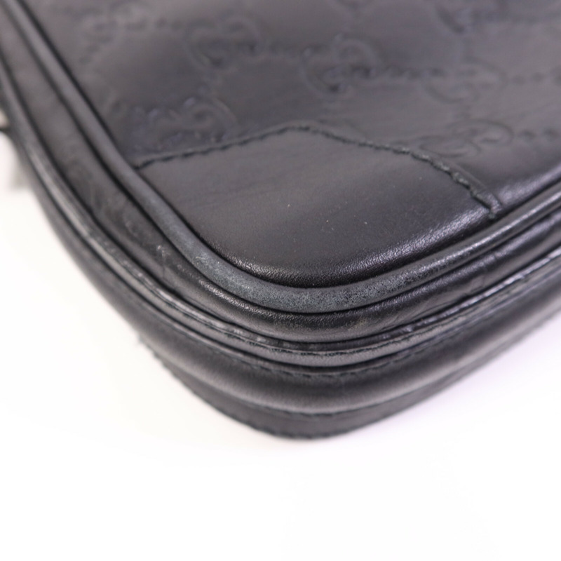 GUCCI 牛皮皮革Shoulder Bag銀扣肩背袋-11