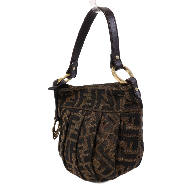 FENDI 帆布Hand Bag金扣手挽袋-1