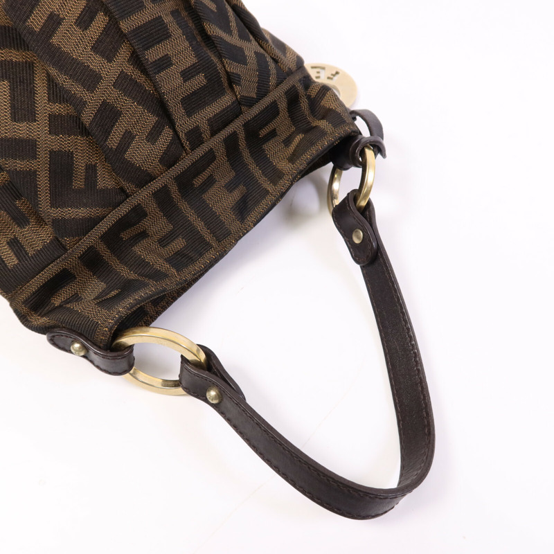 FENDI 帆布Hand Bag金扣手挽袋-8