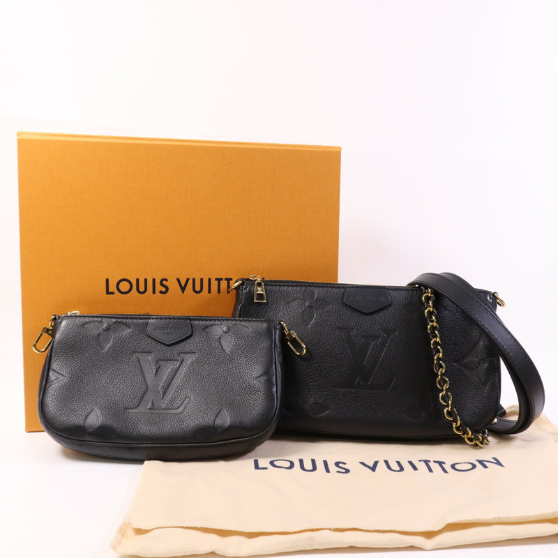 LOUIS VUITTON Monogram Empreinte Multi Pochette Accessoires金扣手挽肩背兩用袋-7