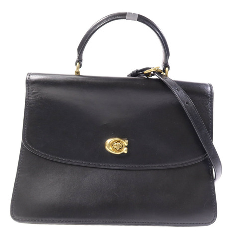 COACH 牛皮皮革2 Way Shoulder Bag金扣鏈帶手挽肩背兩用袋