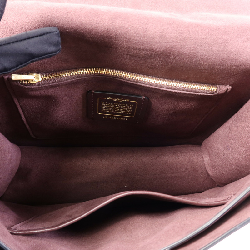 COACH 牛皮皮革2 Way Shoulder Bag金扣鏈帶手挽肩背兩用袋-4