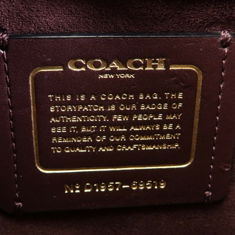 COACH 牛皮皮革2 Way Shoulder Bag金扣鏈帶手挽肩背兩用袋-5