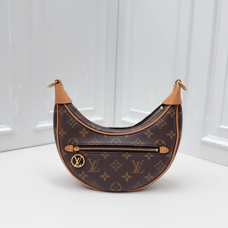 Louis Vuitton經典老花loop 月亮包-1