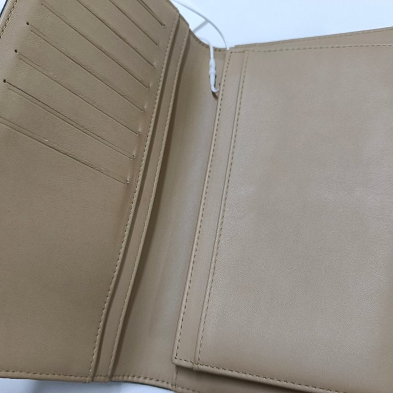 CHANEL CIRCLED CC黑色荔枝紋牛皮鑲嵌錢包銀色黑色五金17開9.8新-6