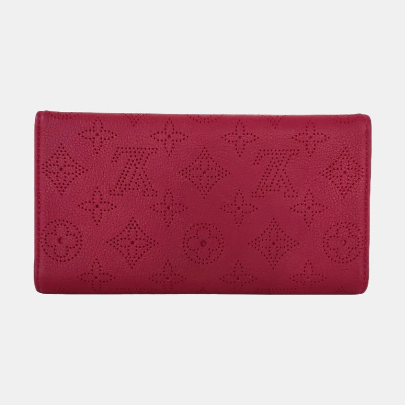 LOUIS VUITTON AMELIA紫色牛皮錢包金色五金-4