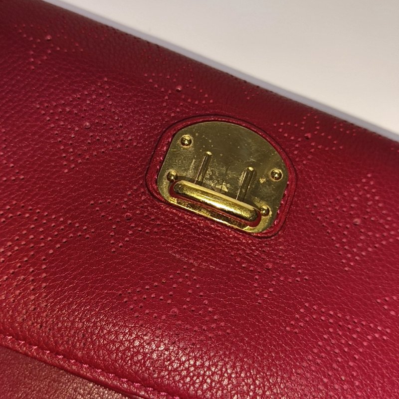 LOUIS VUITTON AMELIA紫色牛皮錢包金色五金-7