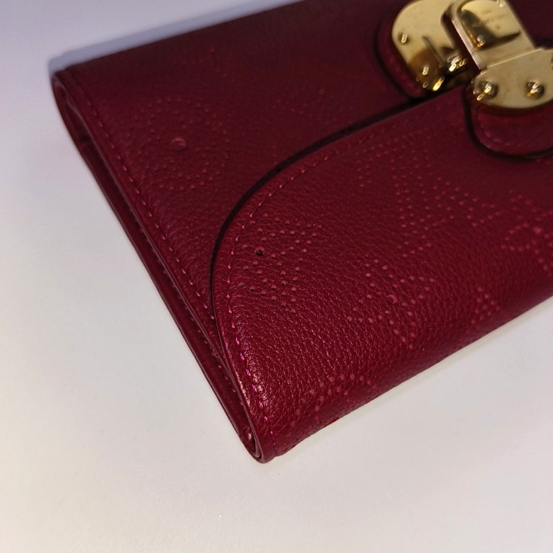 LOUIS VUITTON AMELIA紫色牛皮錢包金色五金-8