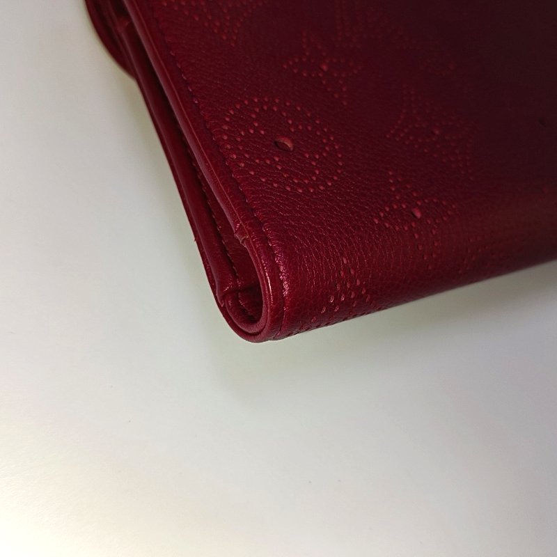 LOUIS VUITTON AMELIA紫色牛皮錢包金色五金-9