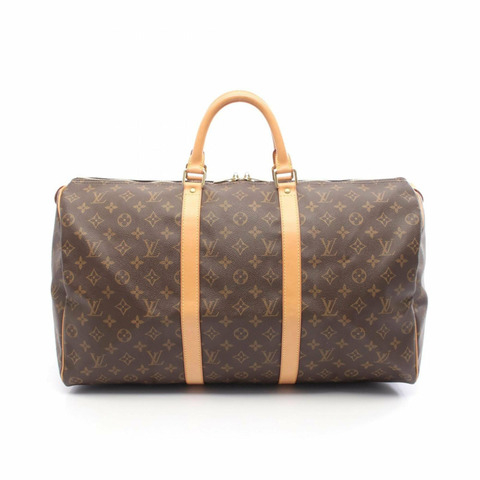 路易威登 Keepall 50 波士頓包，塗層帆布和皮革，Monogram 圖案，棕色，男女通用，M41426