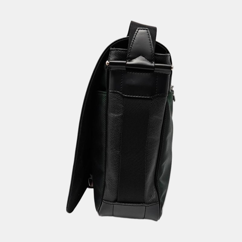 LOUIS VUITTON VIKTOR黑色牛皮斜挎包單肩包銀色五金-2