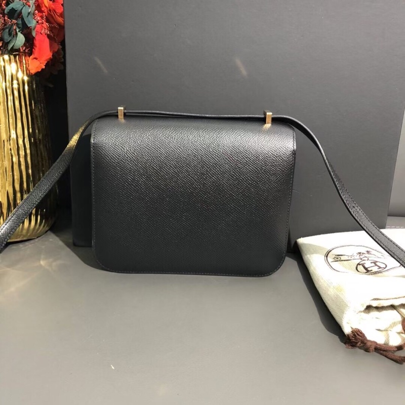 98新Hermes愛馬仕Constance19黑金Epsom皮A刻-1