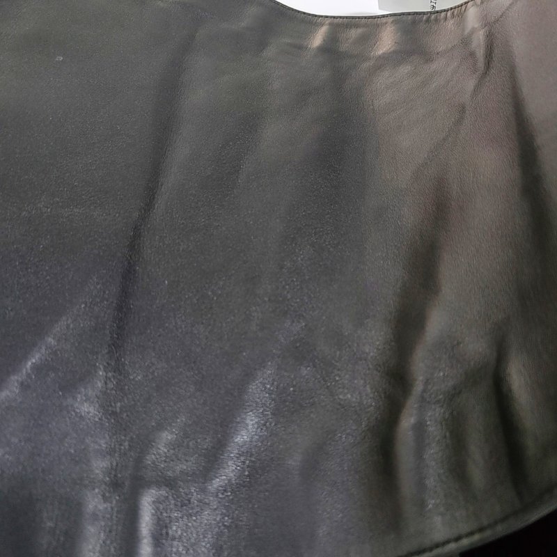 CHANEL黑色牛皮浮雕單肩包手提包銀色五金14開-8