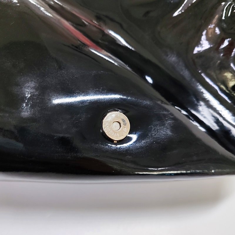 CHANEL黑色牛皮浮雕單肩包手提包銀色五金14開-11