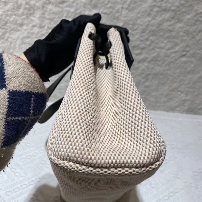 Hermes Herbag 橫版 中古 vintage cavas-18
